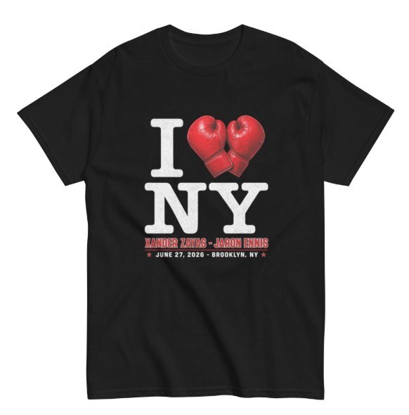 I Heart NY Xander Boots Black T-Shirt front