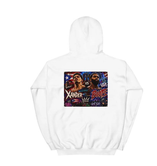 I Heart NY Xander Boots White Hoodie back