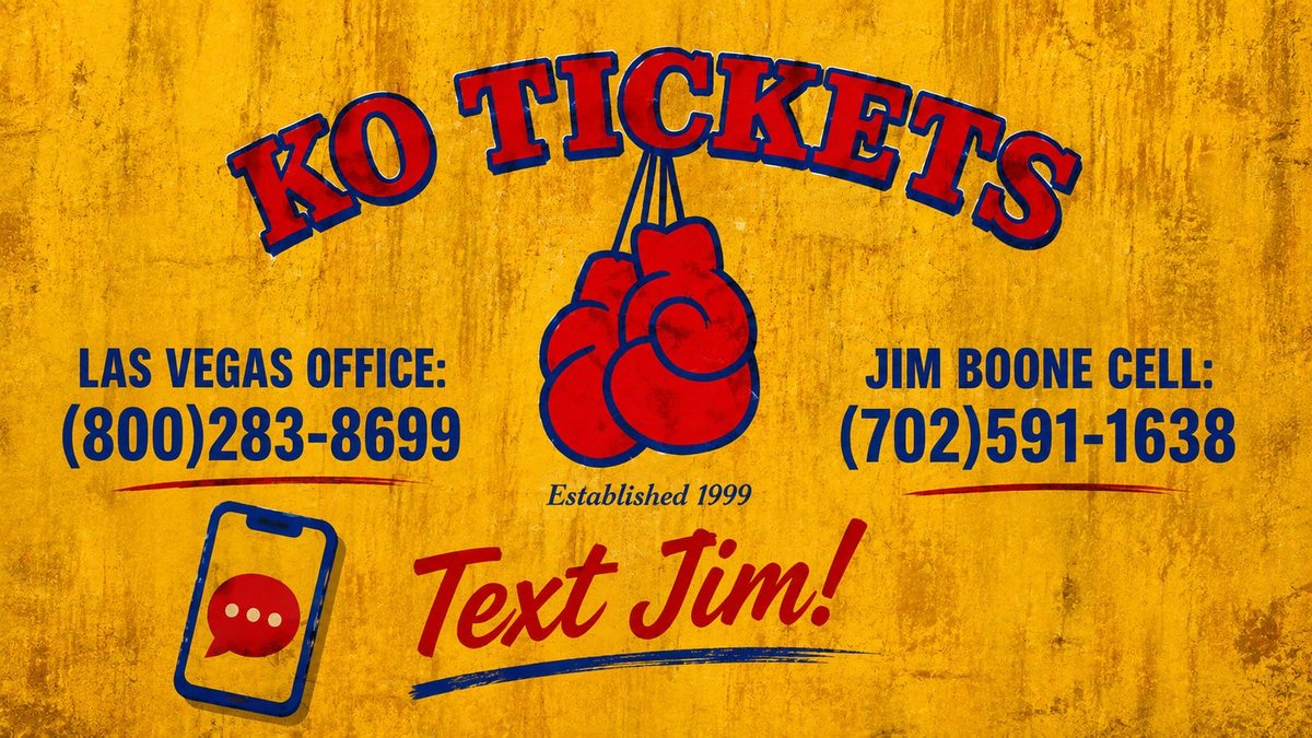 KO Tickets · Text Jim Boone